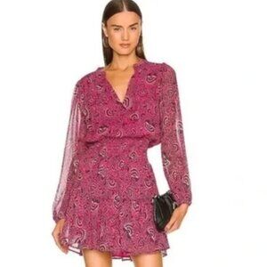A.L.C. Sari Silk Mini Dress Pink Floral